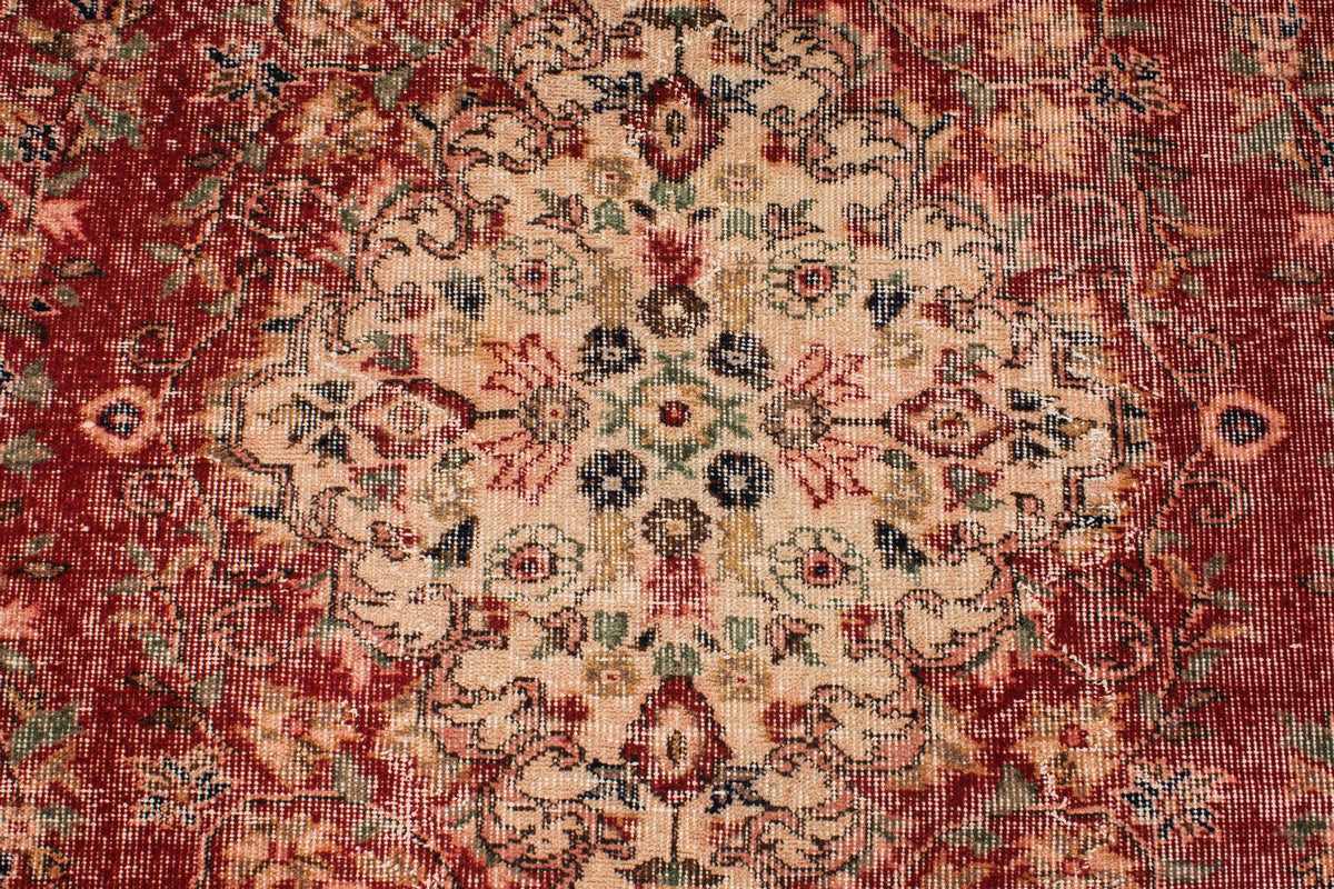 6x9 Rust and Ivory Modern Contemporary Rug