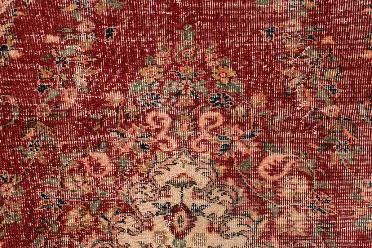 6x9 Rust and Ivory Modern Contemporary Rug