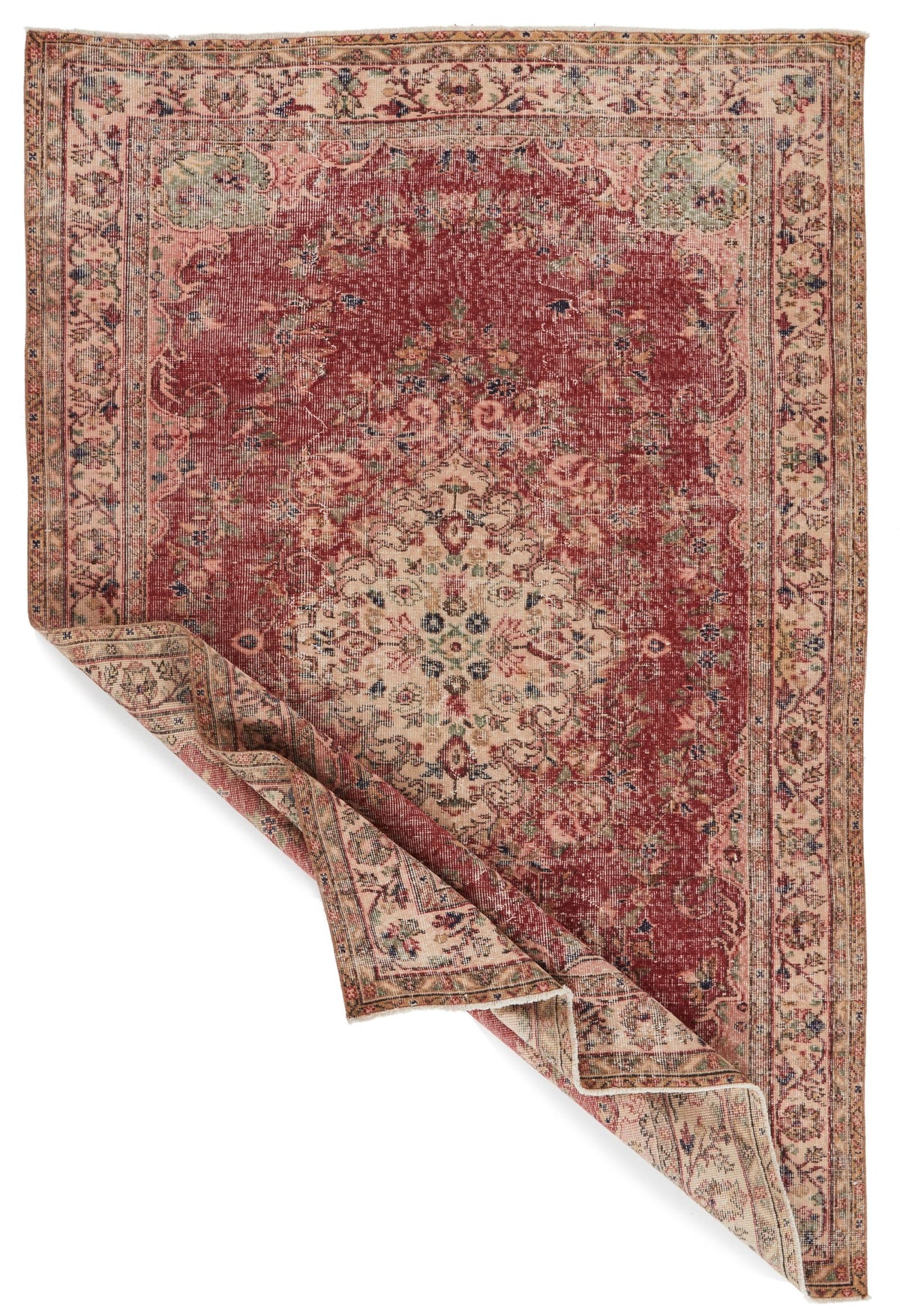 6x9 Rust and Ivory Modern Contemporary Rug