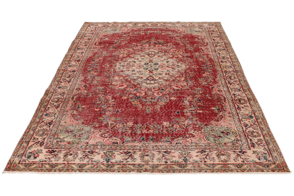 6x9 Rust and Ivory Modern Contemporary Rug
