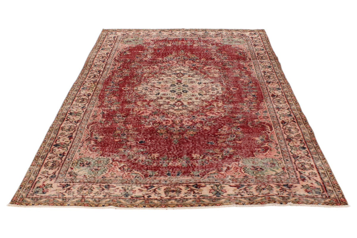 6x9 Rust and Ivory Modern Contemporary Rug