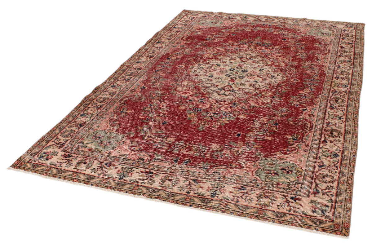 6x9 Rust and Ivory Modern Contemporary Rug
