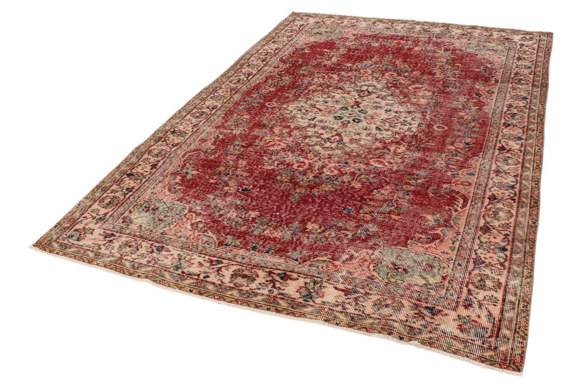 6x9 Rust and Ivory Modern Contemporary Rug