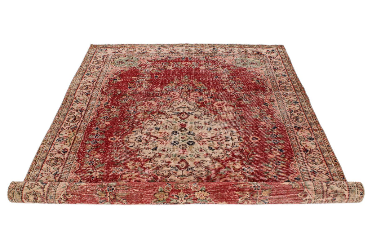 6x9 Rust and Ivory Modern Contemporary Rug