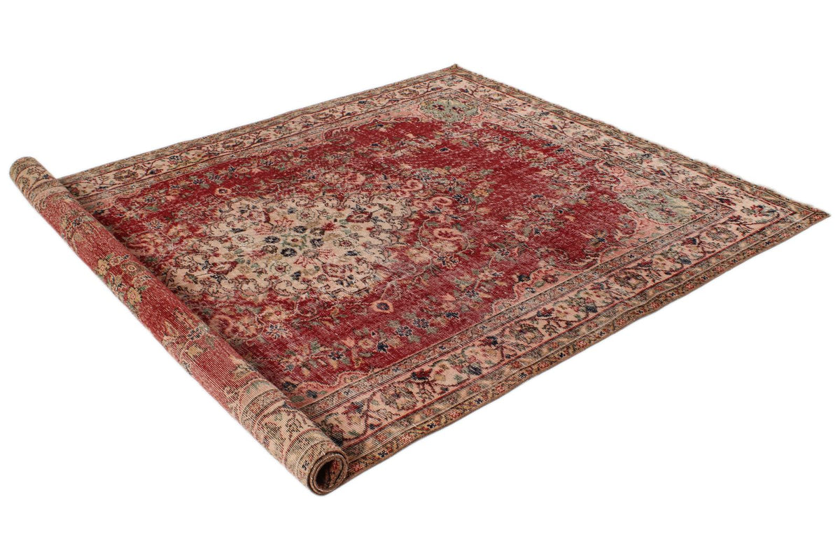 6x9 Rust and Ivory Modern Contemporary Rug