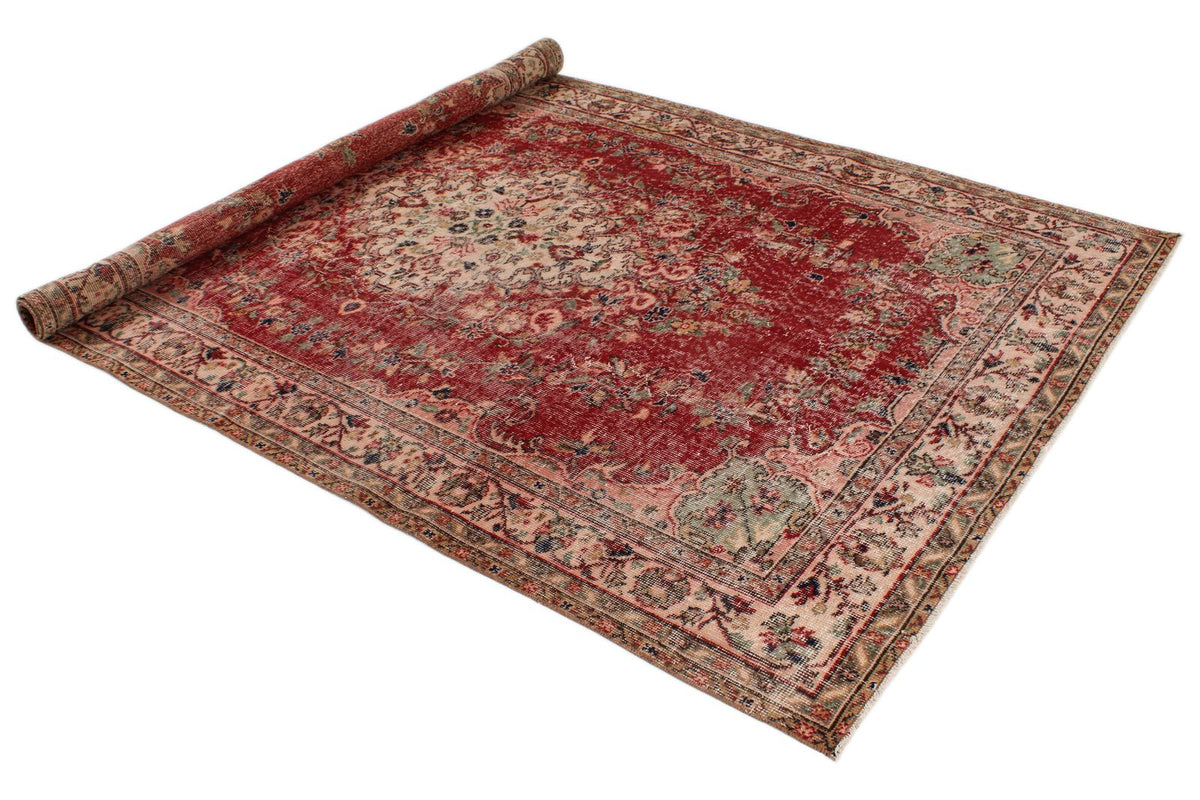 6x9 Rust and Ivory Modern Contemporary Rug
