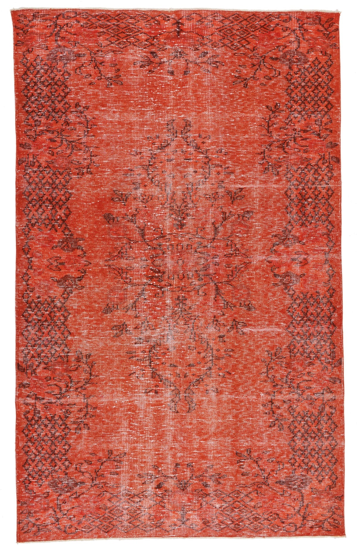 5x8 Red and Black Modern Contemporary Rug