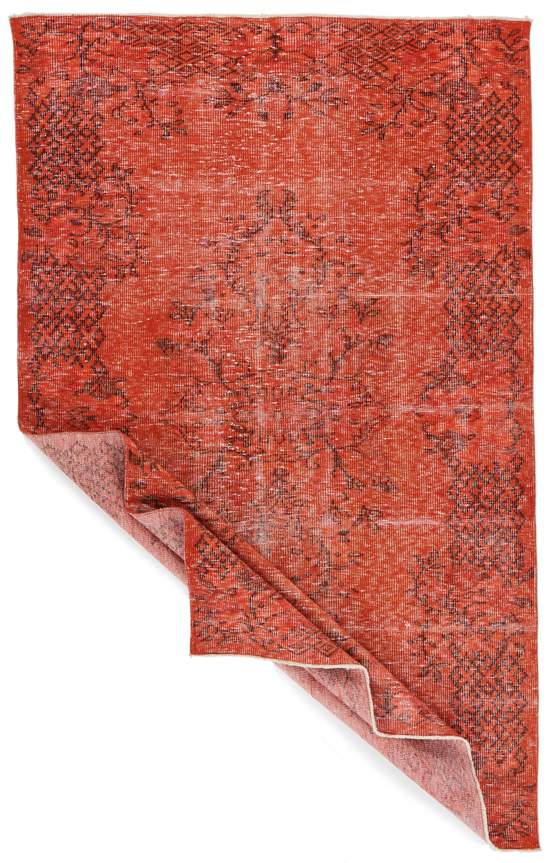5x8 Red and Black Modern Contemporary Rug