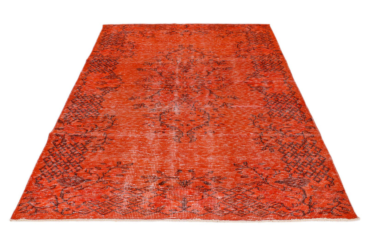 5x8 Red and Black Modern Contemporary Rug