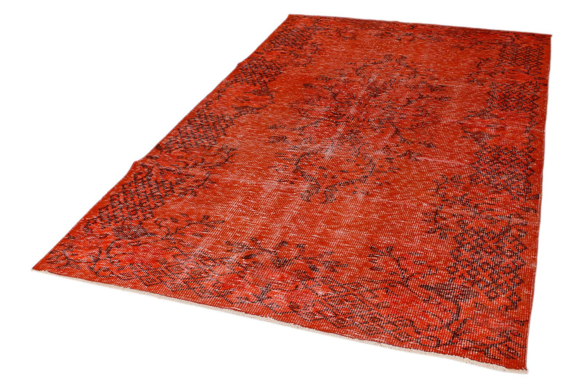 5x8 Red and Black Modern Contemporary Rug