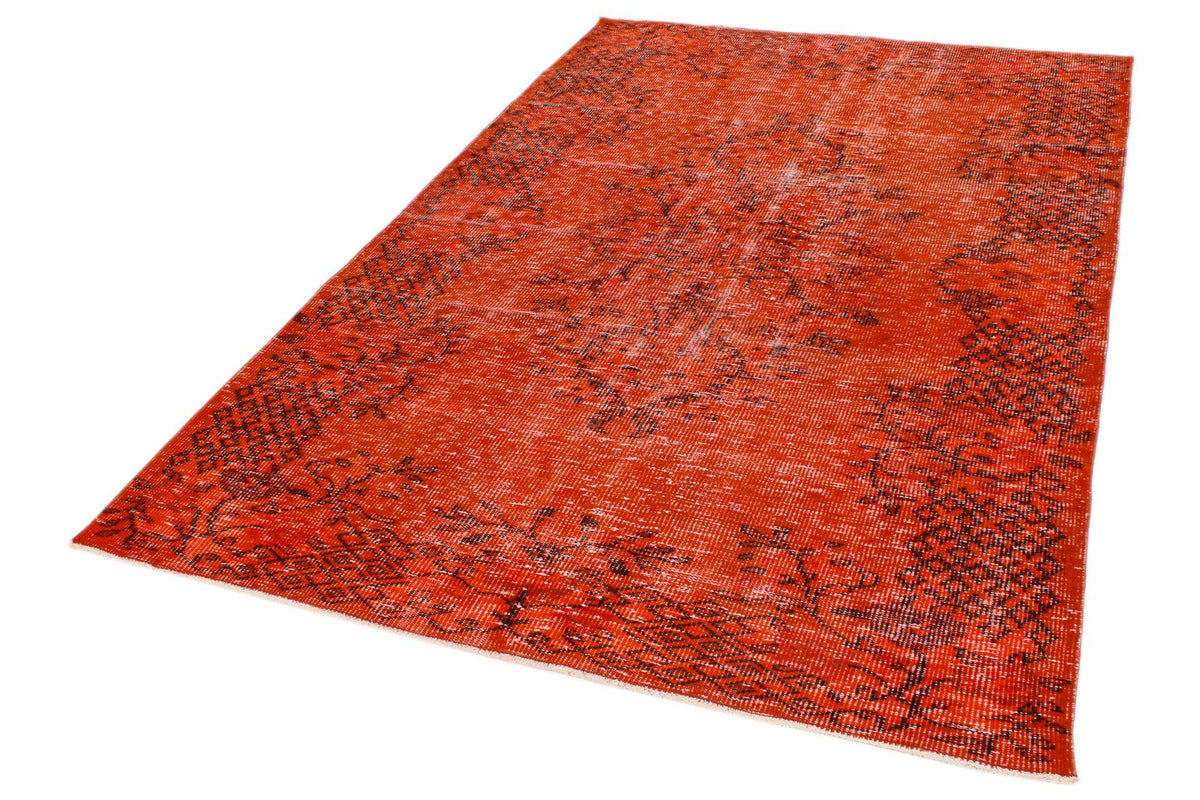 5x8 Red and Black Modern Contemporary Rug