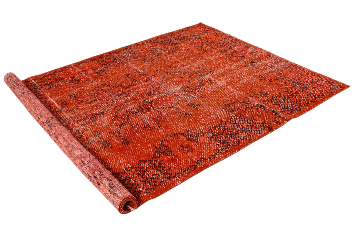 5x8 Red and Black Modern Contemporary Rug
