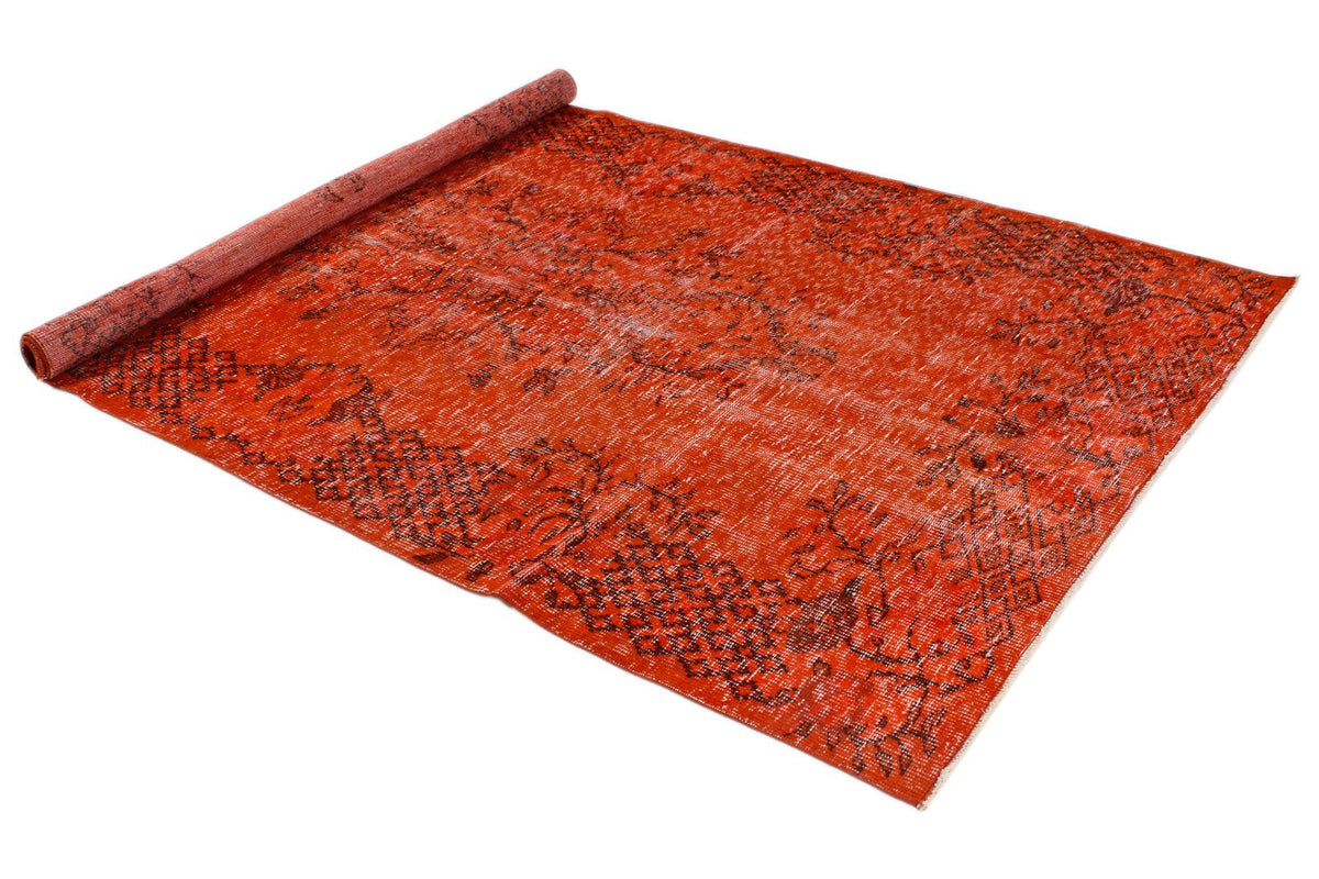 5x8 Red and Black Modern Contemporary Rug