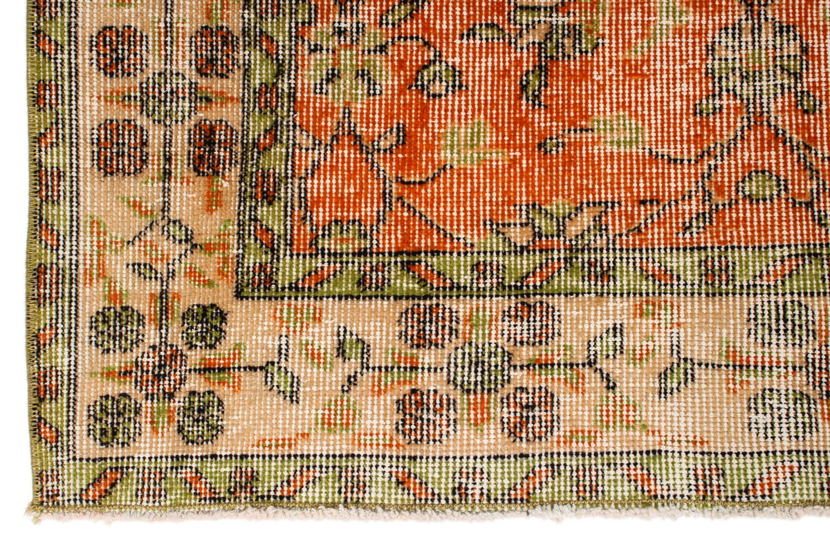 6x9 Orange and Ivory Modern Contemporary Rug