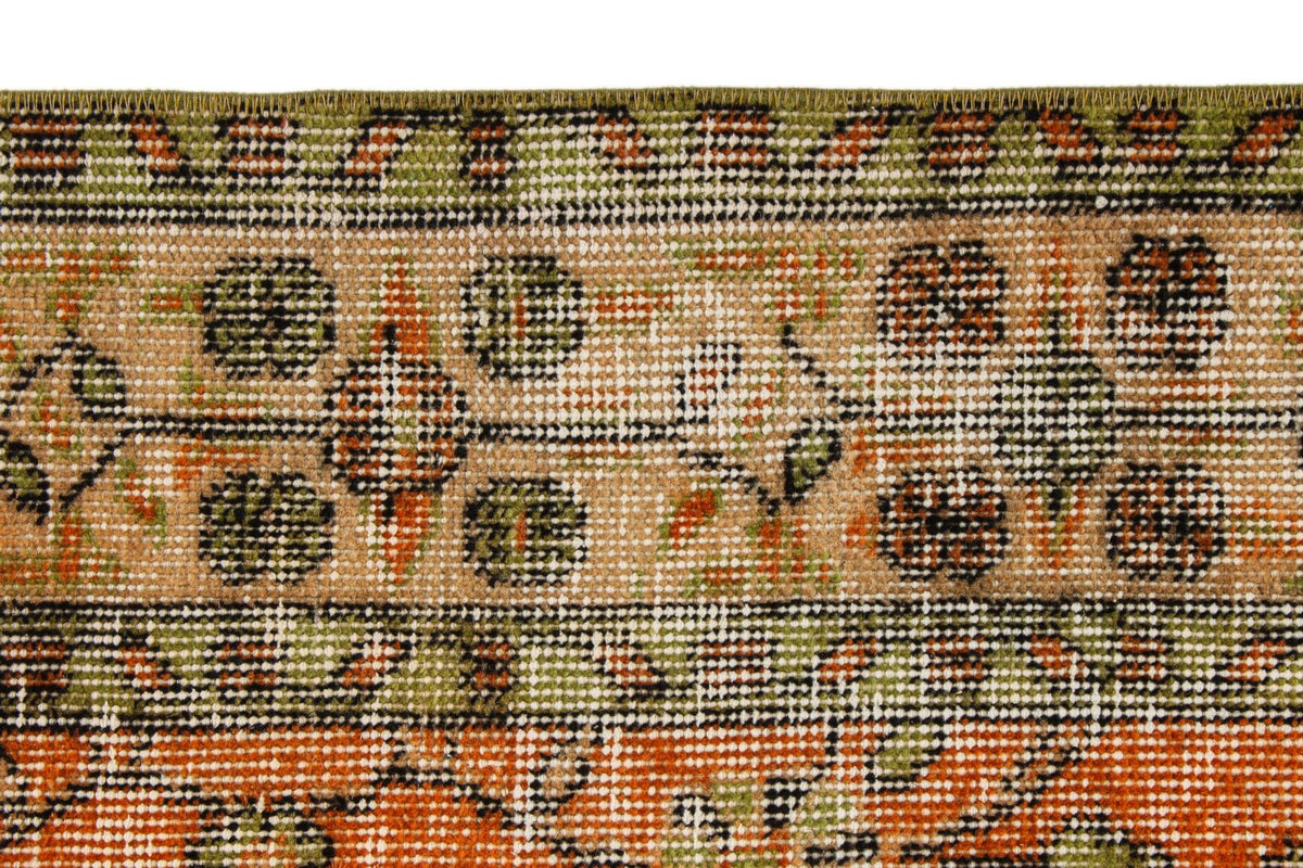 6x9 Orange and Ivory Modern Contemporary Rug