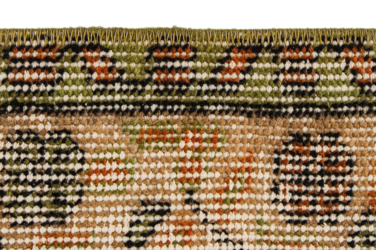 6x9 Orange and Ivory Modern Contemporary Rug