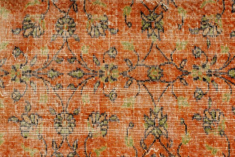 6x9 Orange and Ivory Modern Contemporary Rug
