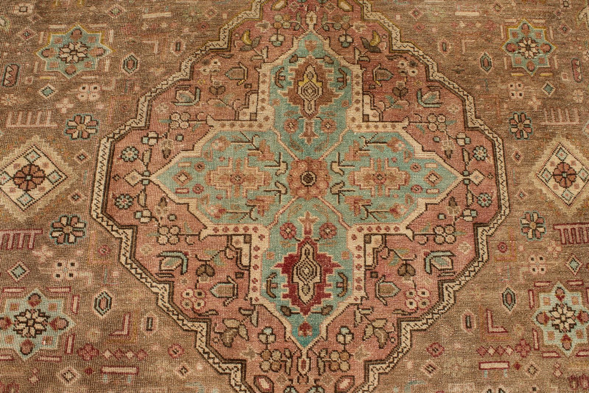 6x9 Brown and Pink Modern Contemporary Rug