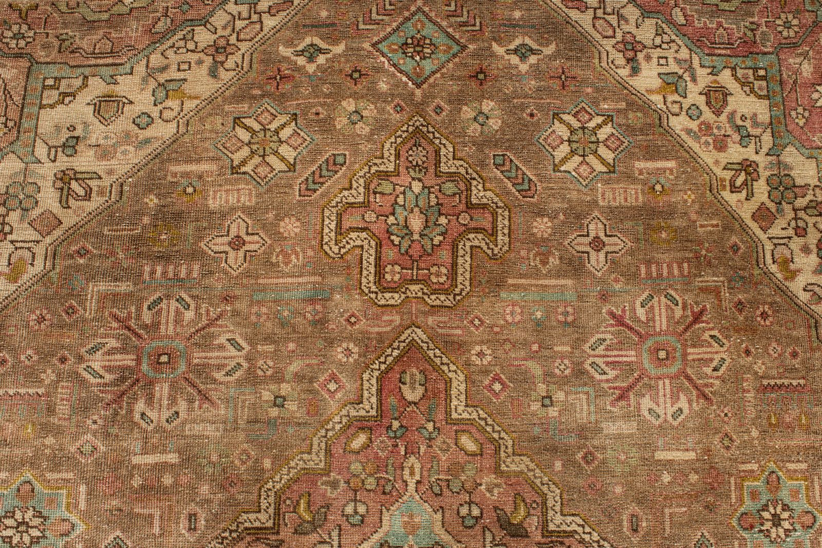 6x9 Brown and Pink Modern Contemporary Rug