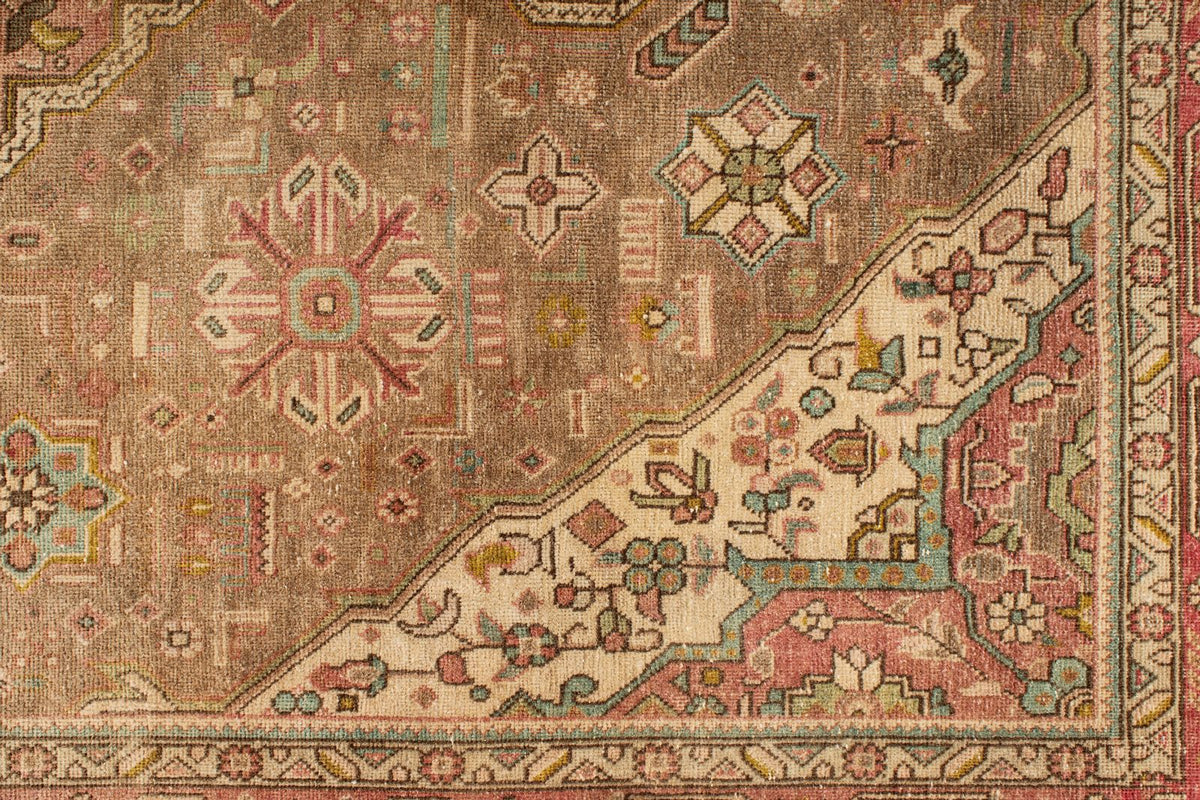 6x9 Brown and Pink Modern Contemporary Rug