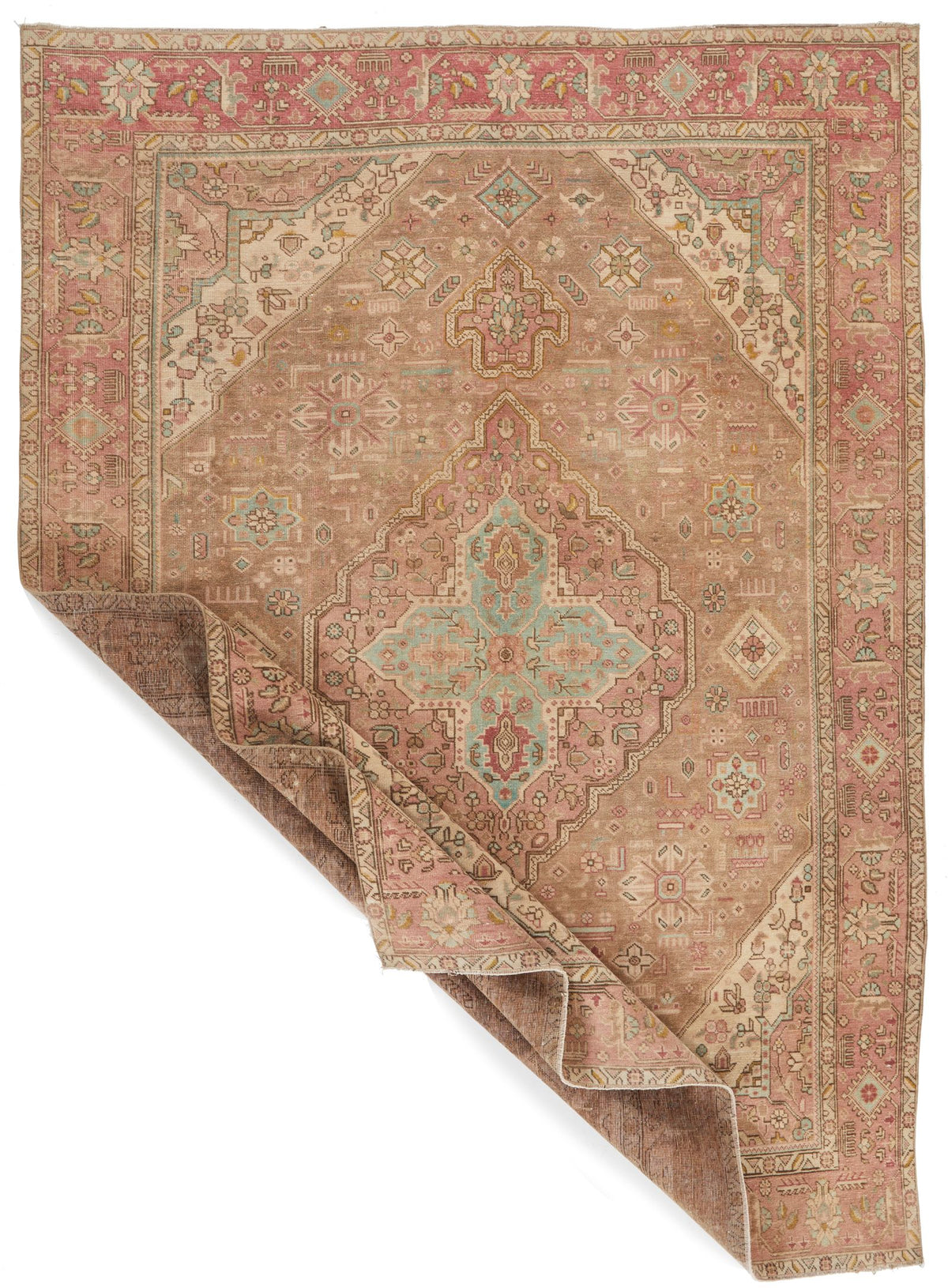 6x9 Brown and Pink Modern Contemporary Rug