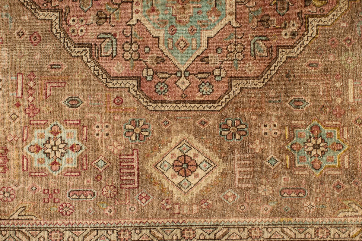 6x9 Brown and Pink Modern Contemporary Rug