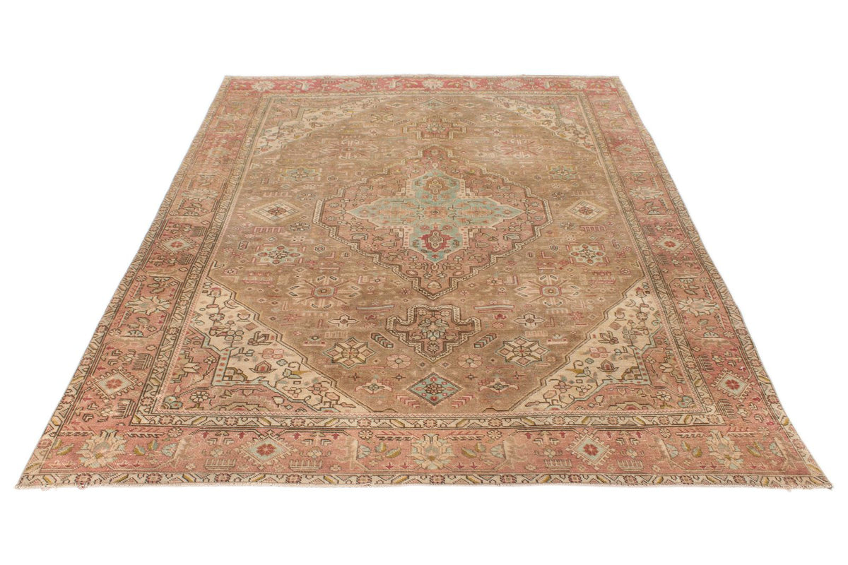 6x9 Brown and Pink Modern Contemporary Rug