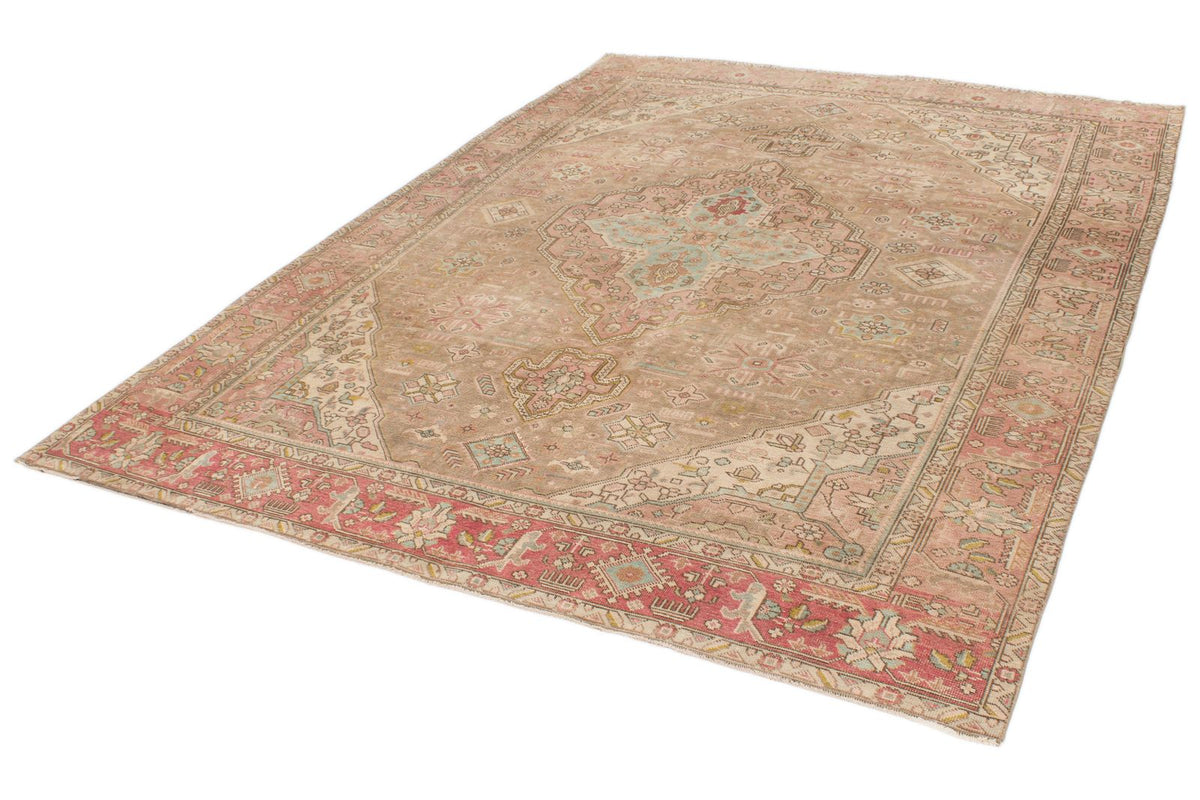 6x9 Brown and Pink Modern Contemporary Rug