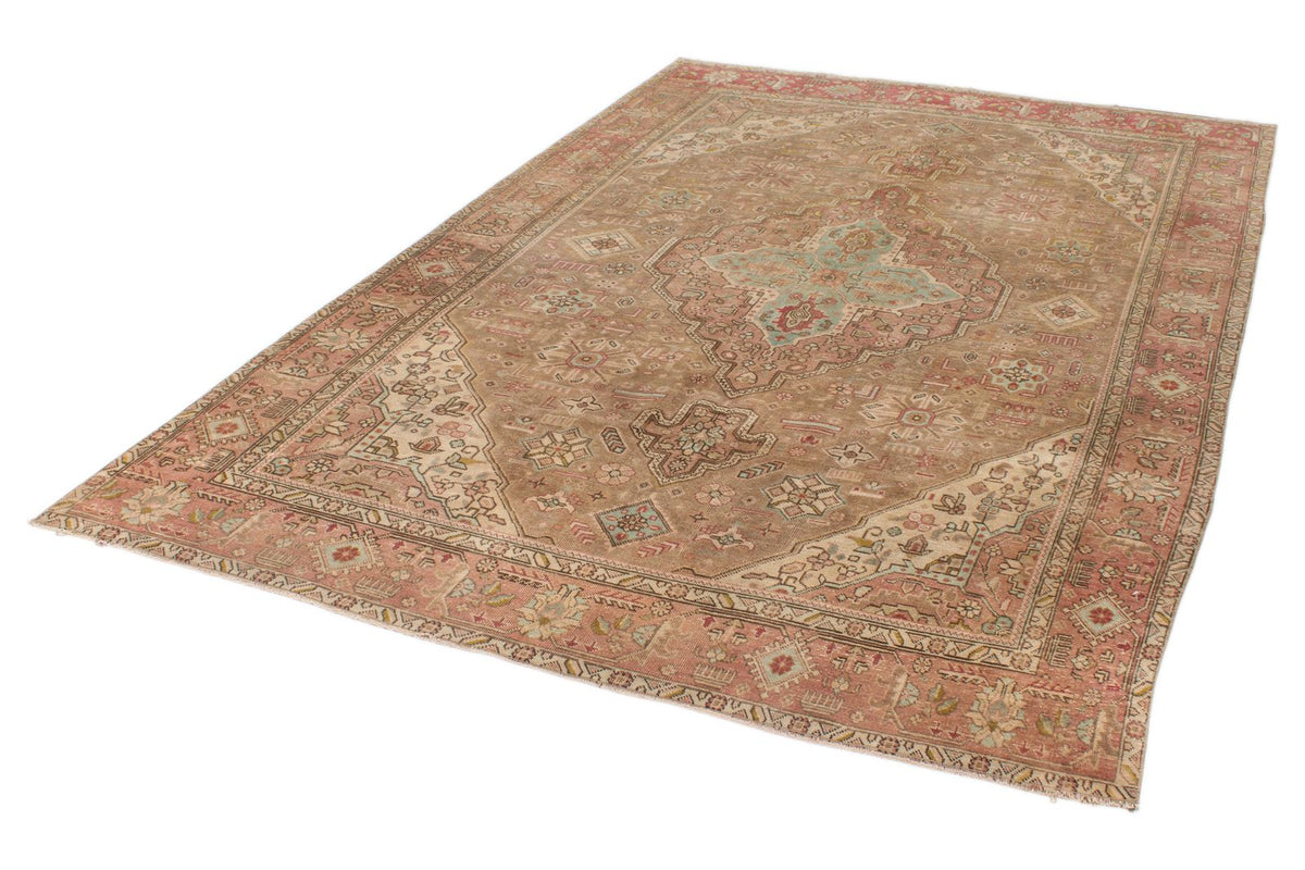 6x9 Brown and Pink Modern Contemporary Rug