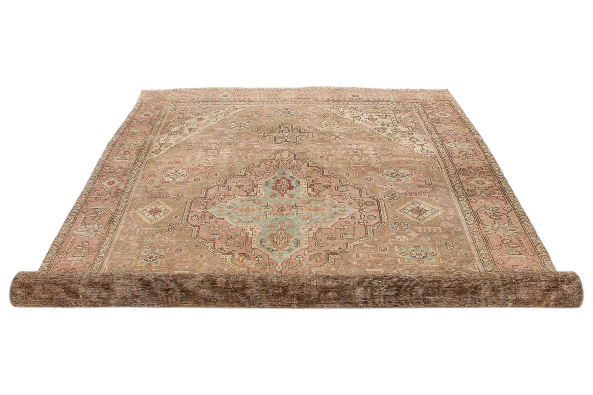 6x9 Brown and Pink Modern Contemporary Rug