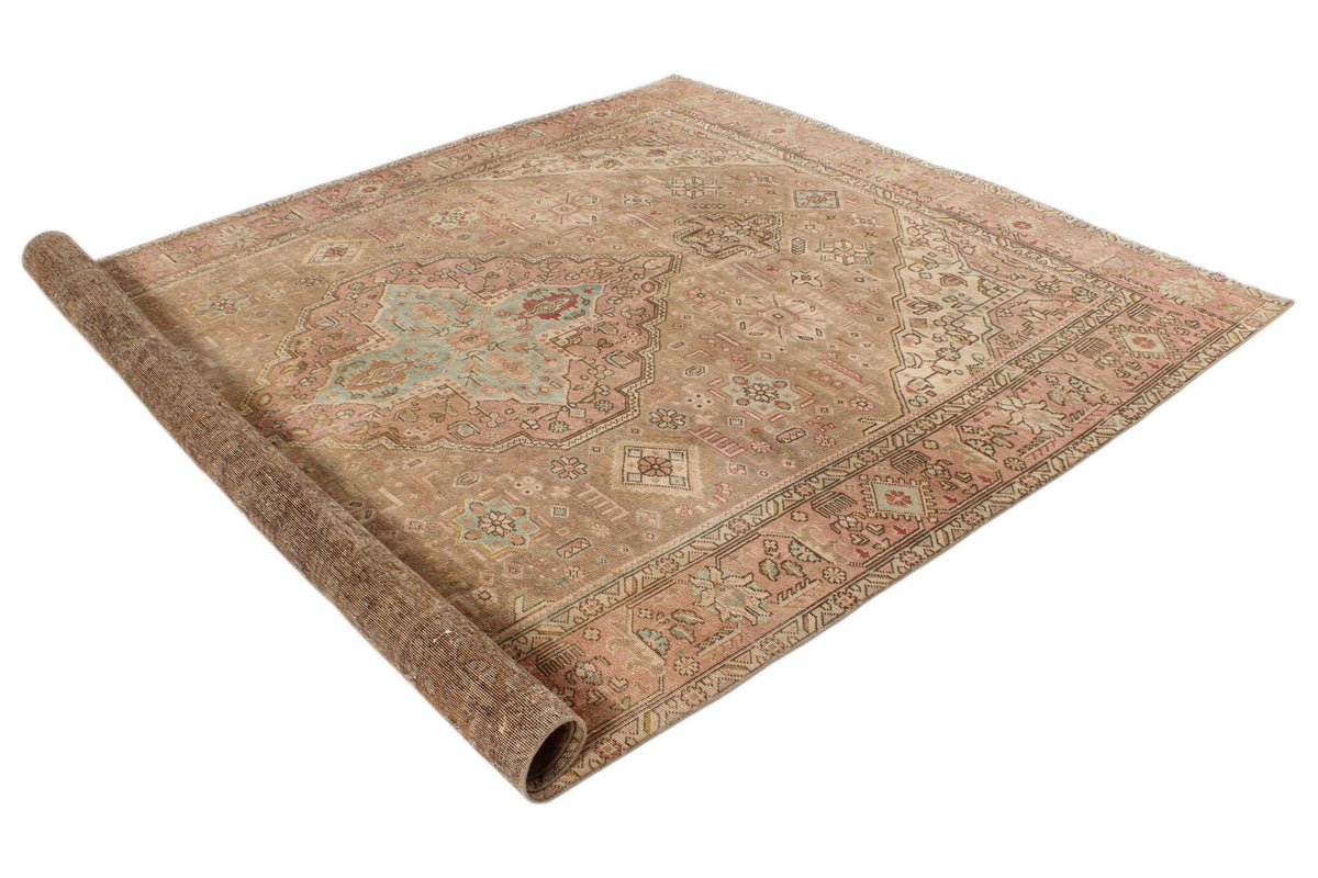 6x9 Brown and Pink Modern Contemporary Rug