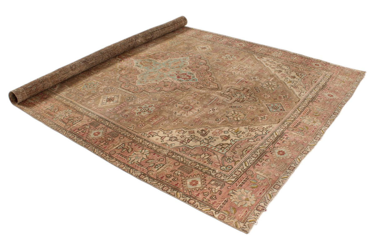 6x9 Brown and Pink Modern Contemporary Rug