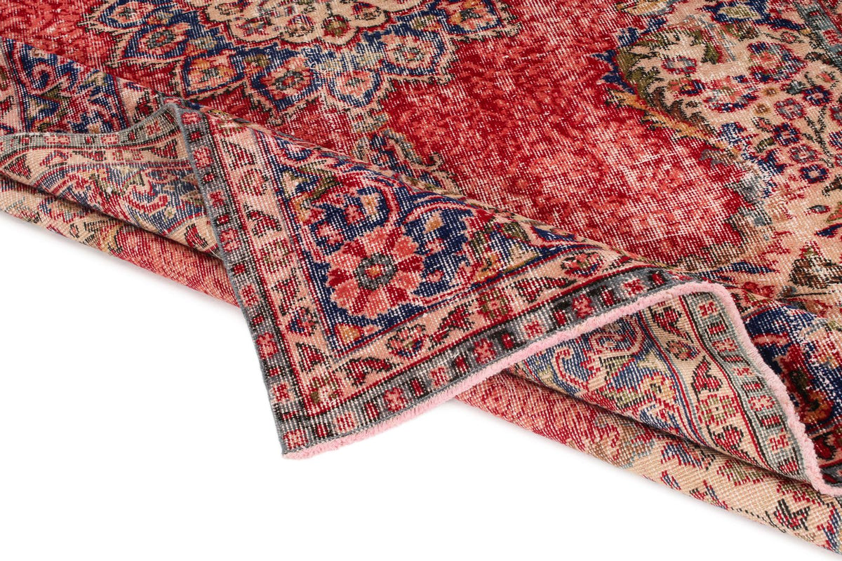 6x10 Red and Navy Modern Contemporary Rug