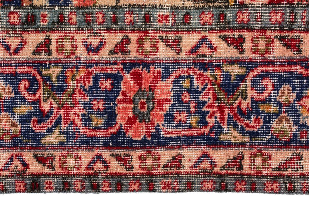 6x10 Red and Navy Modern Contemporary Rug