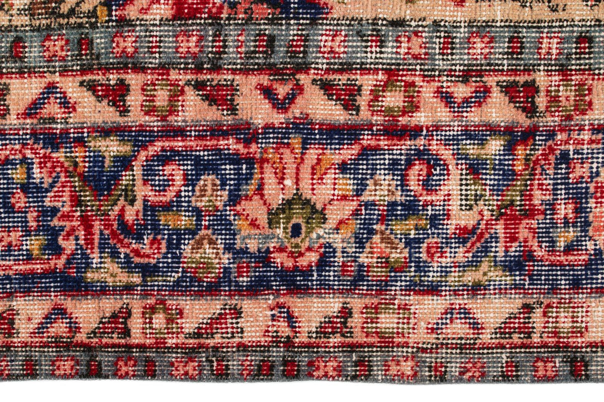 6x10 Red and Navy Modern Contemporary Rug