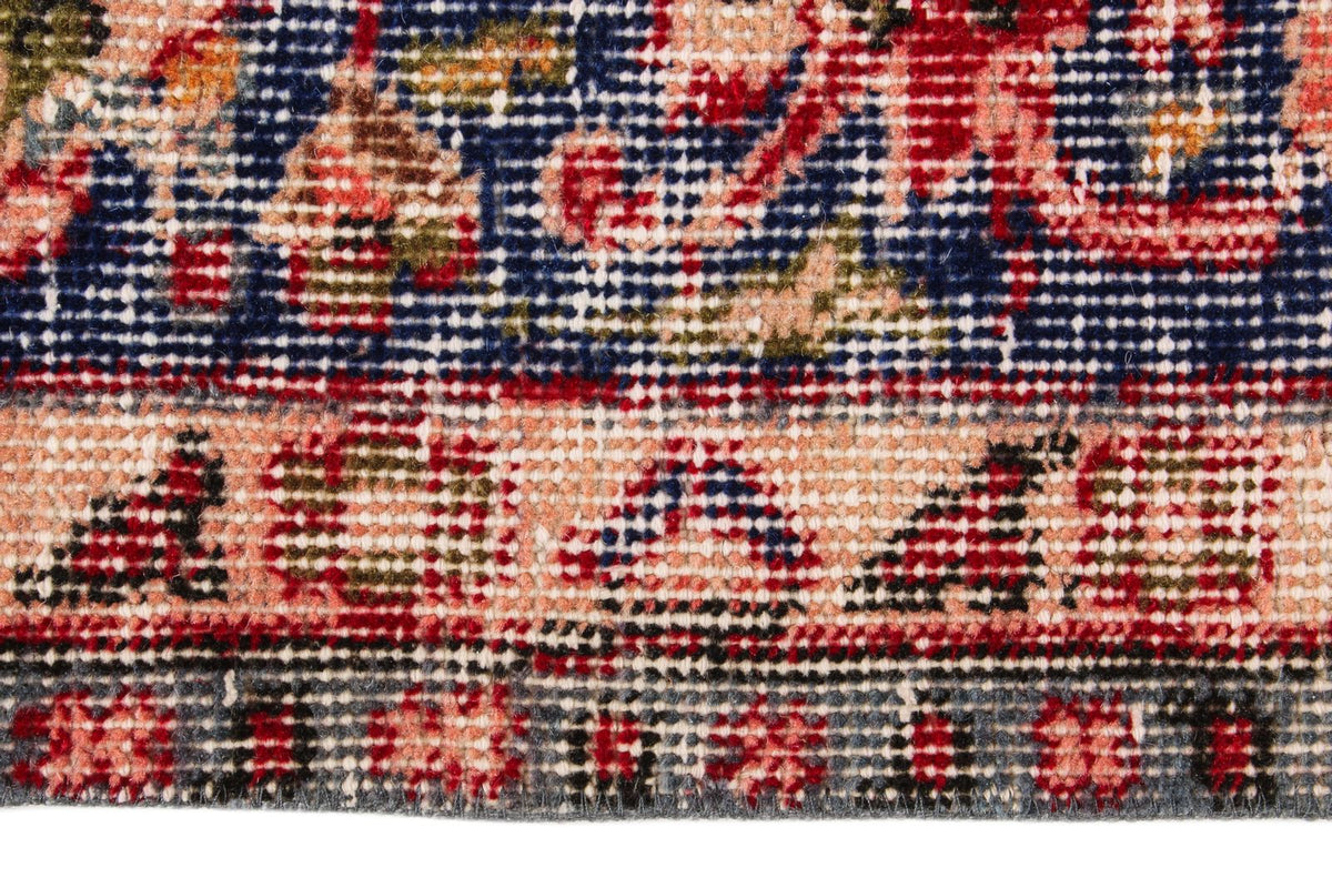 6x10 Red and Navy Modern Contemporary Rug