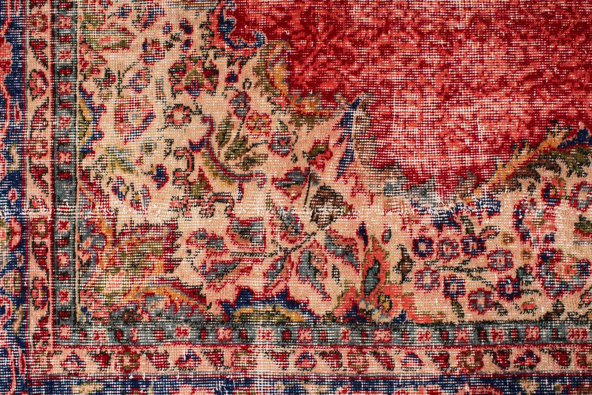 6x10 Red and Navy Modern Contemporary Rug