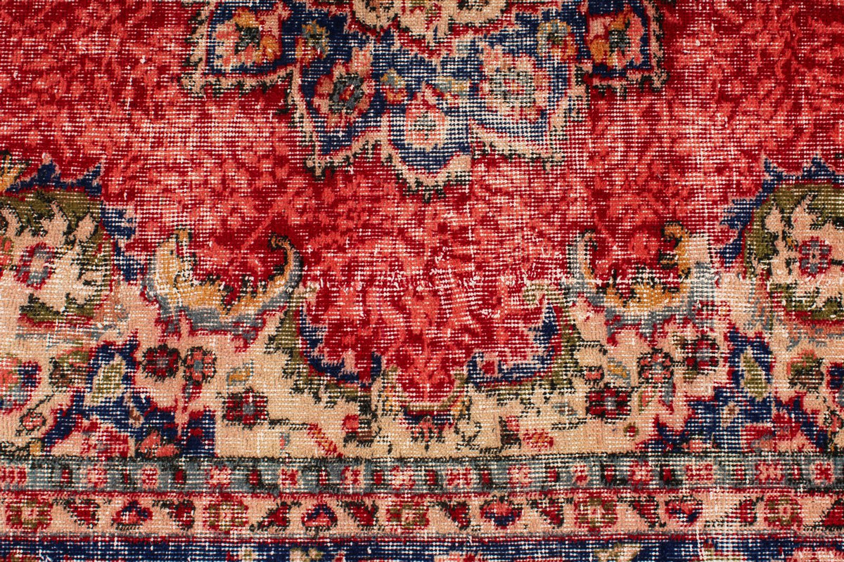 6x10 Red and Navy Modern Contemporary Rug