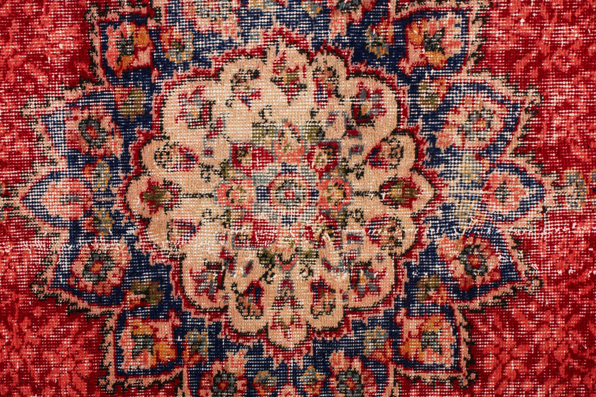 6x10 Red and Navy Modern Contemporary Rug