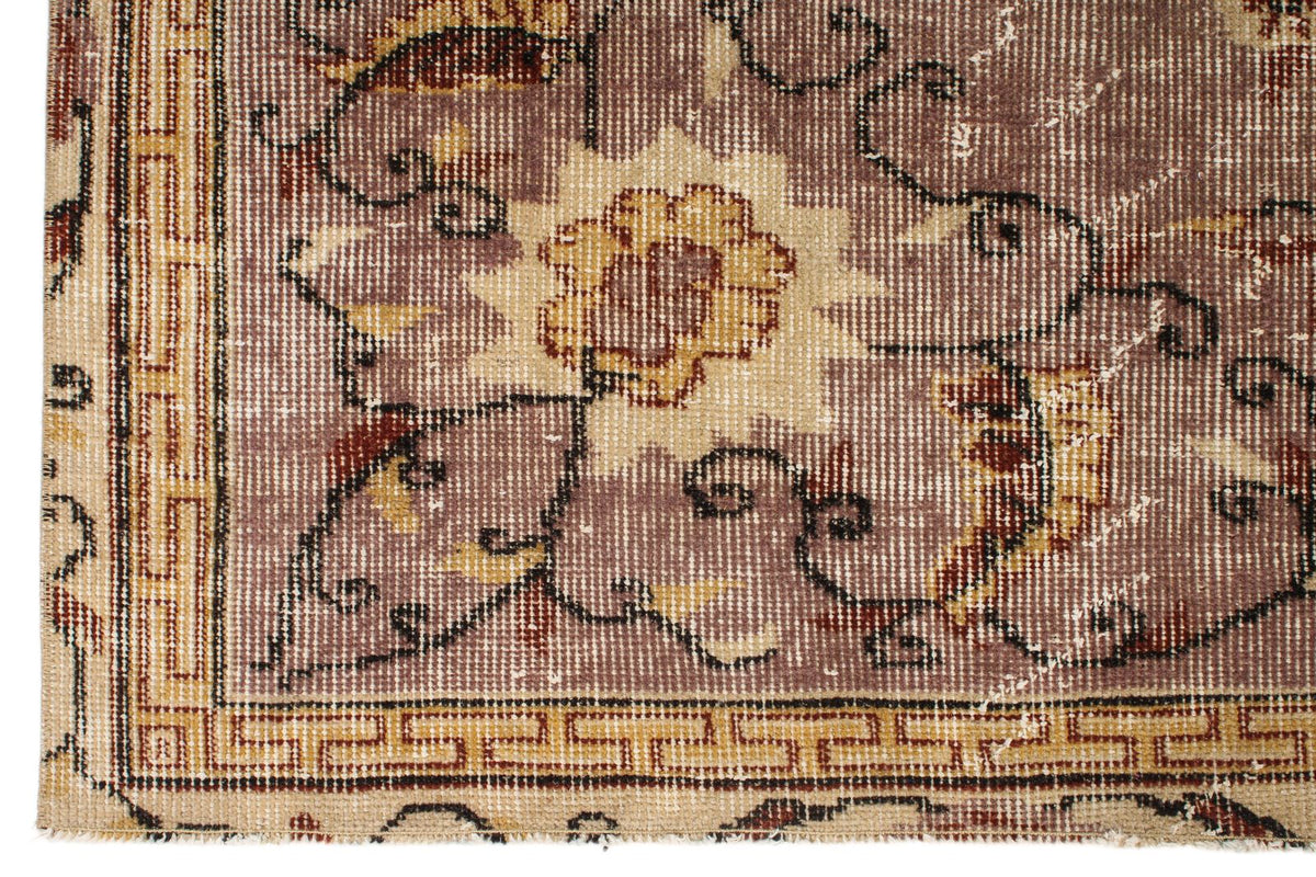 6x9 Ivory and Brown Modern Contemporary Rug