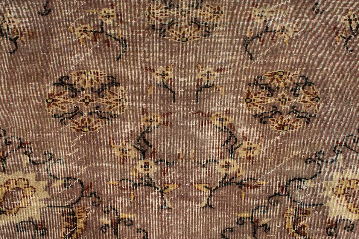 6x9 Ivory and Brown Modern Contemporary Rug