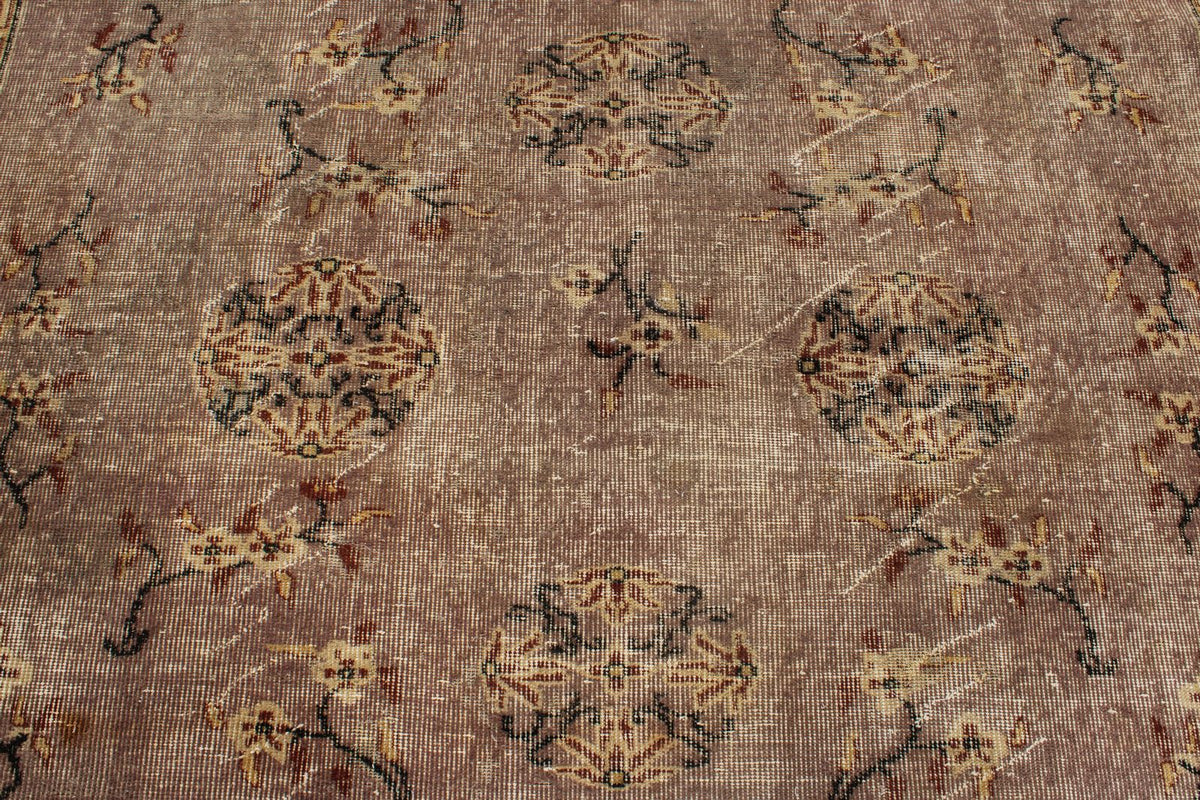 6x9 Ivory and Brown Modern Contemporary Rug