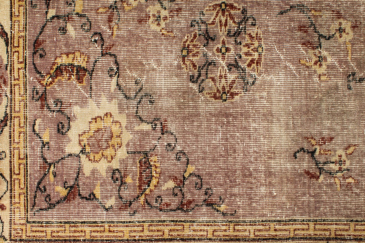 6x9 Ivory and Brown Modern Contemporary Rug
