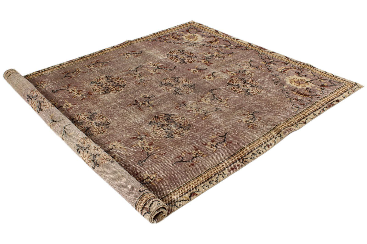 6x9 Ivory and Brown Modern Contemporary Rug