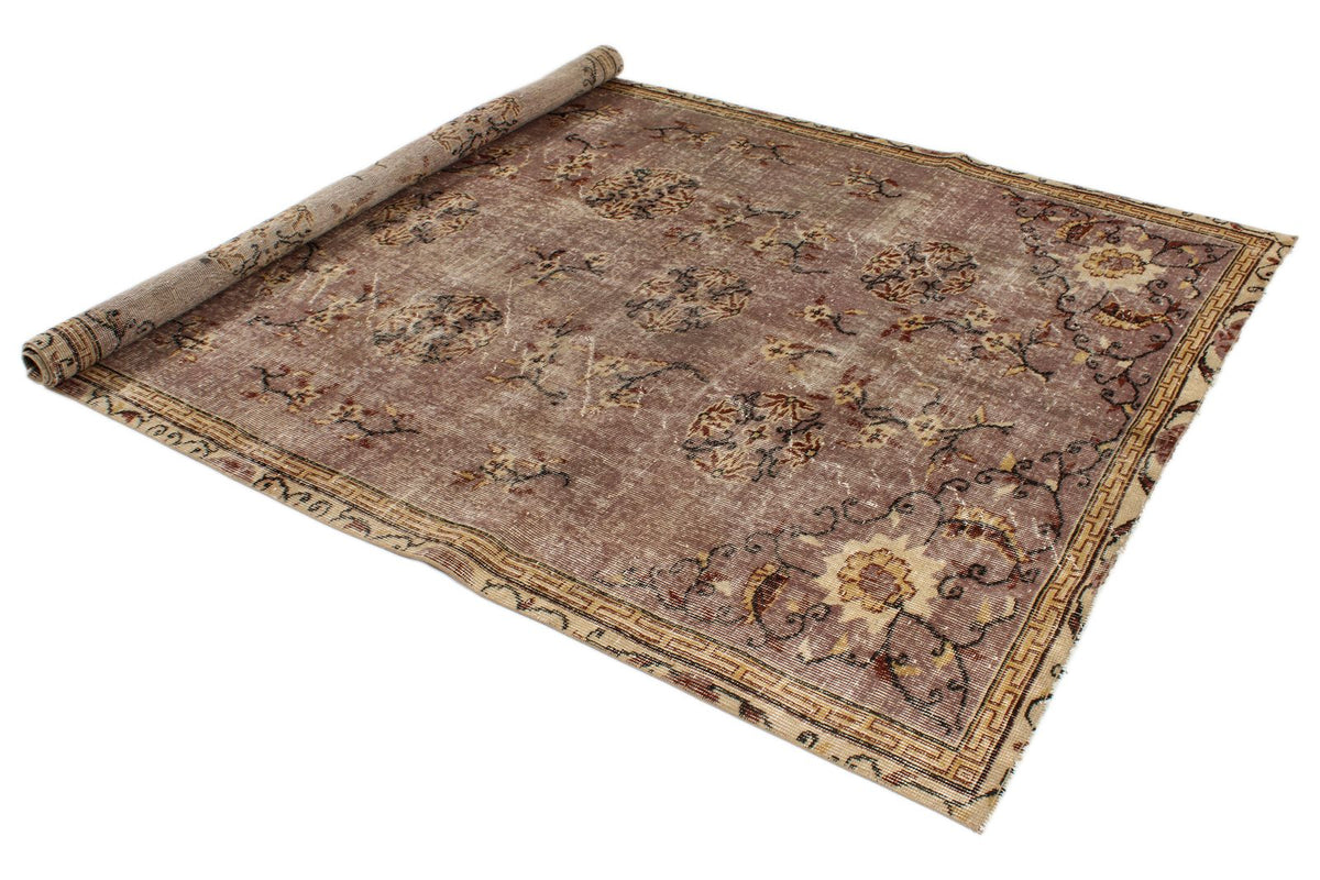 6x9 Ivory and Brown Modern Contemporary Rug
