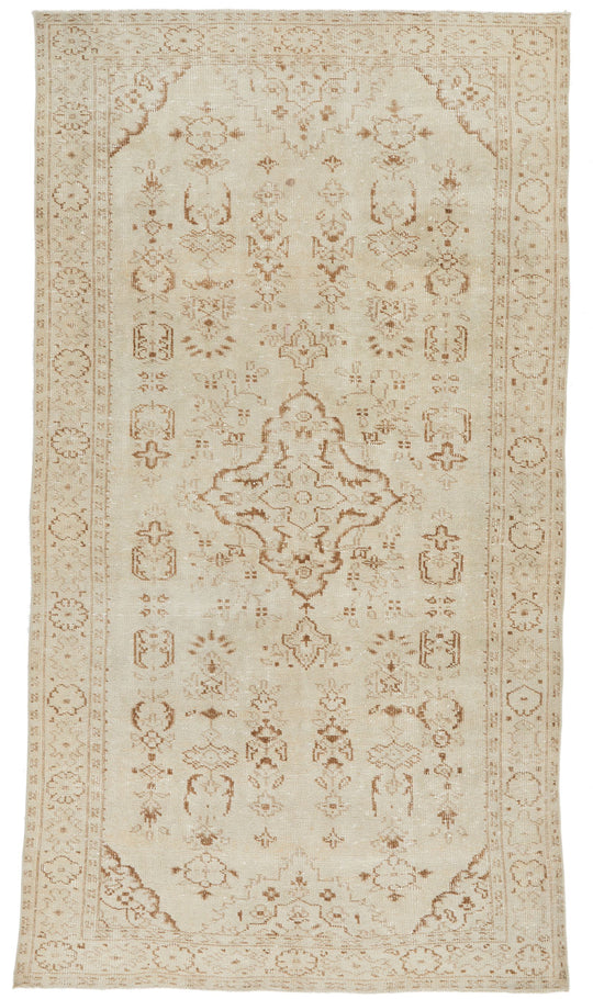 5x9 Beige and Brown Modern Contemporary Rug