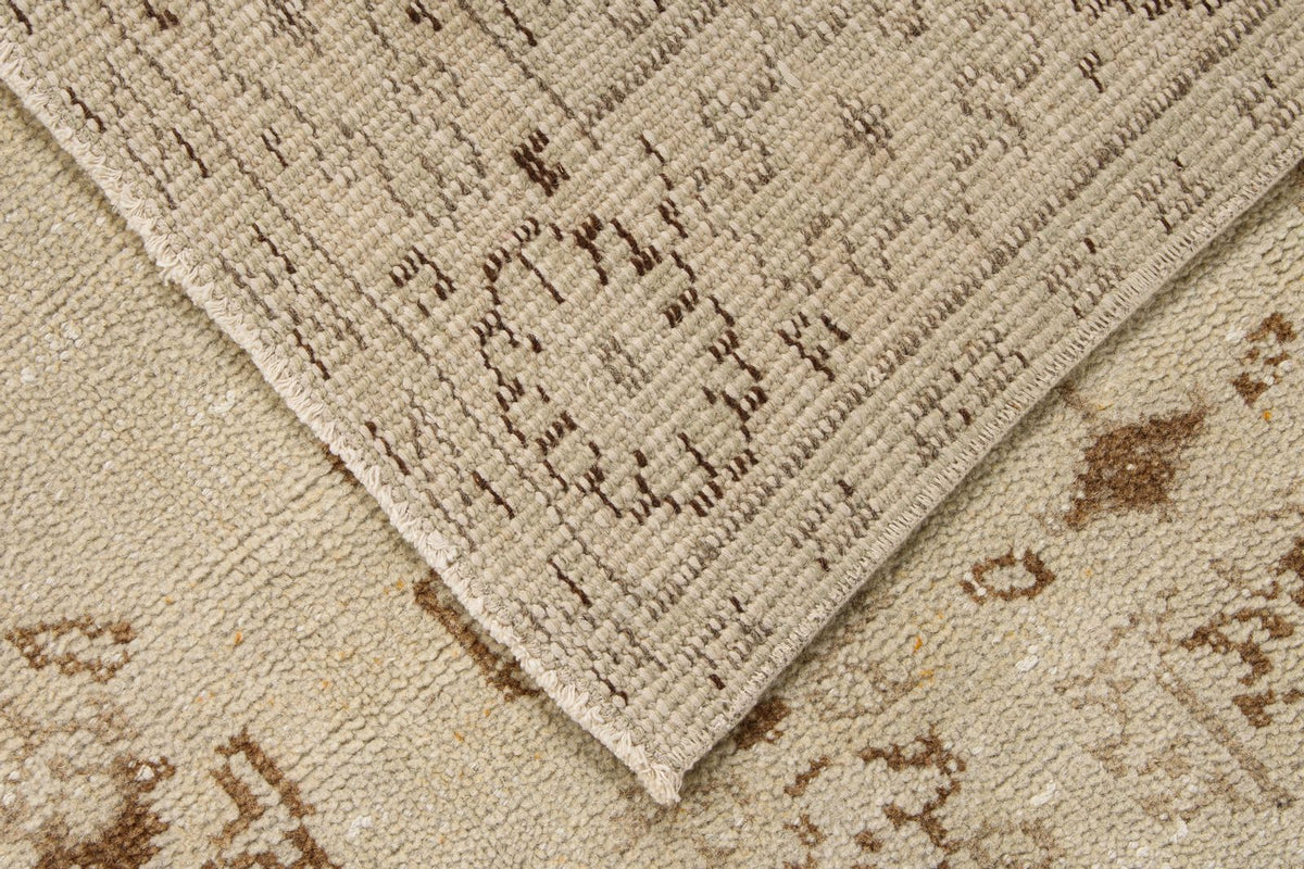 5x9 Beige and Brown Modern Contemporary Rug