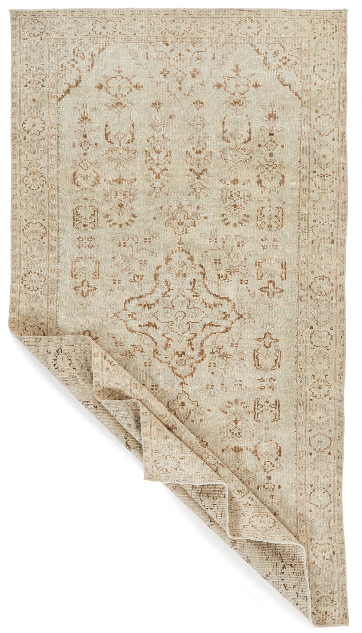 5x9 Beige and Brown Modern Contemporary Rug
