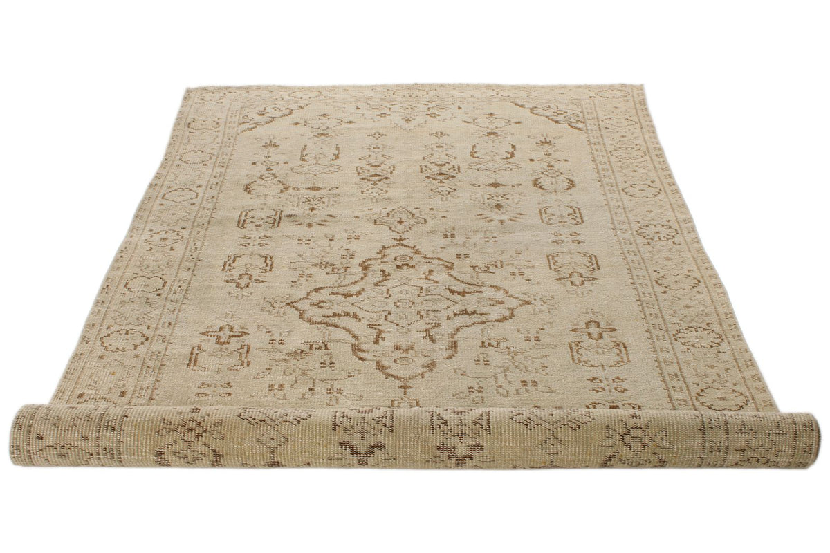 5x9 Beige and Brown Modern Contemporary Rug