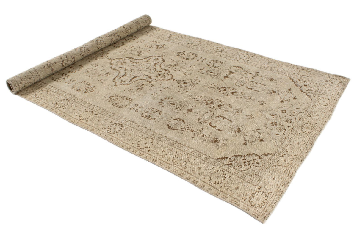 5x9 Beige and Brown Modern Contemporary Rug